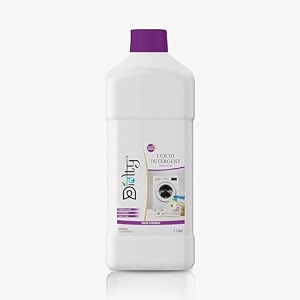 liquid detergent 1 liter  laundry liquid for fabric daily wash  detergent liquid for top load and front load washing machine  balanced ph non-toxic lavender