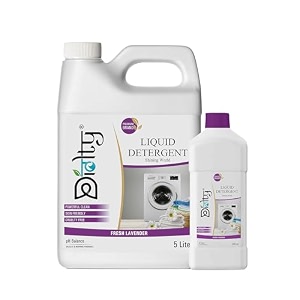 liquid detergent 51 liter  laundry liquid for fabric daily wash  detergent liquid for top load and front load washing machine  balanced ph non-toxic lavender