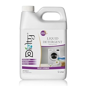 liquid detergent 5 litre top load front load detergent liquid for washing machine - eco-friendly non-toxic lavender