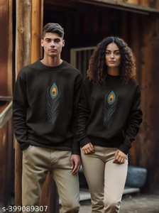 dione fashion Couple Printed Round Neck Pure