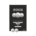 Dios 40+ 3 Star Table Tennis Balls | High-Performance ABS Ping Pong Balls for Professional Match & Training | Seamless Durable TT Balls for Kids & Adults | White | Pack of 6