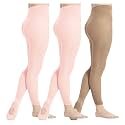 DIPUG 1/2/3 Pairs Girls' Convertible Ballet Tights/Soft Dance Tight