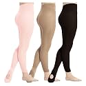 DIPUG 1/2/3 Pairs Girls' Convertible Ballet Tights/Soft Dance Tight