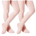 DIPUG Ballet Tights for Girls - Thick Soft Footed Dance Tights for Toddlers and Kids