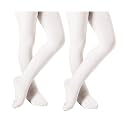 DIPUG Ballet Tights for Girls - Thick Soft Footed Dance Tights for Toddlers and Kids