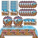 Dirt Bike Birthday Party Supplies Serves 24 Motorcycle Party Paper Plates Napkins Set Motocross Dirt Bike Tablecloth Tableware Kit for Baby Shower Decorations Kids Boys Girls