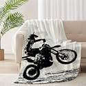 Dirt Bike Blanket Gift for Boys Kids Motorcycle Blanket Stuff