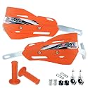 Dirt Bike Handguards with Grips - 7/8" and 1 1/8" Motorcycle Hand Guards for ATV - Universal Handguards Bracket for Off Road Motorcross Orange