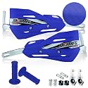 Dirt Bike Handguards with Grips - 7/8" and 1 1/8" Motorcycle Hand Guards for ATV - Universal Handguards Bracket for Off Road Motorcross (Blue)