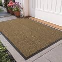 Dirt Trapper Door Mat, 35"x59" Front Door Mat Outside Entrance Brown