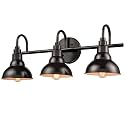 DIRYZON EUL Farmhouse Bath Vanity Wall Light 3-Light Barn Sconces Lighting Oil Rubbed Bronze Finish
