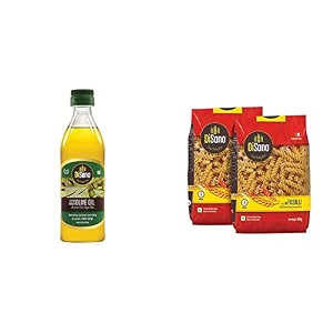 disano extra virgin olive oil - 500 ml and disano fusilli durum wheat pasta pack of 2 1 kg