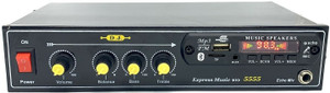 disco jhankar xpresmusic 5555 2023 multimedia amplifier with echo mic for two 5-6 speakers 40 w av power amplifier black