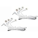 Discount TENS Brand - Tens Lead Wires, Port Doubler with a 2.5mm Plug and Four 3.5mm Snap Connectors (2 Pack)