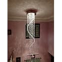 14 Feet Long Crystal Chandelier for Stair Area Spiral Circluler for Decoration (Height:14 Feet)