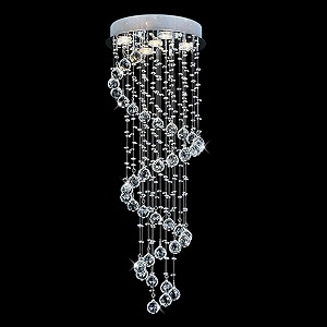 5 feet spiral modern crystal led chandelier for living room hall staircase ceiling light warm white