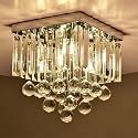 D4P 40cm Crystal Modern Chandelier for Living Room Hallway, Bedroom, Living Room, Kitchen (Width: 40cm, Height :1.1 feet, WarmWhite)