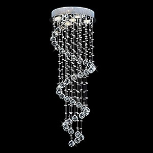 spiral ceiling light- clear