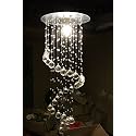Spiral Modern Crystal Led Chandelier Ceiling Light (Warm White)