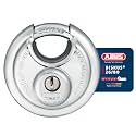 Discus Padlock 26/80 - Weatherproof - with Drill and Pull-Protected Cylinder - ABUS Security Level 8 - Silver