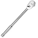 DISEN Extra Long Handle 1/2" Drive Ratchet Socket Wrench,90-Tooth Ratchet Wrench with 14" Handle and Dust Proof Teardrop Enclosed Head, Reversible, CR-V Steel Made, CR-MO Head, Gifts for Men