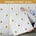 Diseno Decorative White Gold Wallpaper Pack of