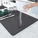 Dish Drying mat/Dish Drying mat for Kitchen Water Absorbent mat Drying mat for Kitchen Utensils Large/Dry mat for Kitchen Utensils Drying mat Water Absorbent mats for Kitchen Items (Y, 1)