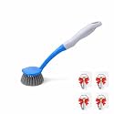 Dish Kitchen Sink Cleaning Brush | Tough Bristle Scrubber with Comfortable Grip | Bathroom Tile & Utensil Cleaner | Multipurpose Household Cleaning Tool | Pack of 1