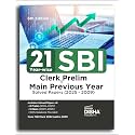 Disha 21 Year-wise SBI Clerk Prelim & Main Exams Previous Year Solved Papers (2025 - 2009) 6th Edition | General Banking