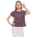 Womens Regular Fit Printed Knit Top (206762572-P)
