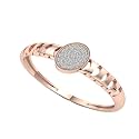 DISHIS 14K18K Rose Gold Diamond Ring for