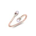DISHIS 14K18K Rose Gold Diamond Ring for