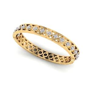 DISHIS 14K 18K Yellow Gold Diamond Ring
