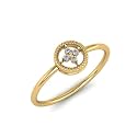 DISHIS 14K18K Yellow Gold Diamond Ring for
