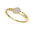 DISHIS 14K18K Yellow Gold Diamond Ring for