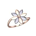 DISHIS 14K YellowWhiteRose Gold Ring for Women