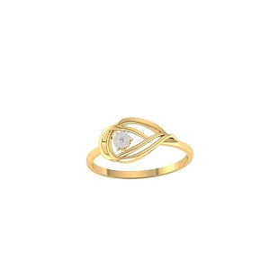 DISHIS 18K Yellow Gold and Diamond Ring