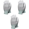 ESD Gloves, Medium, Pack of 3 Pairs