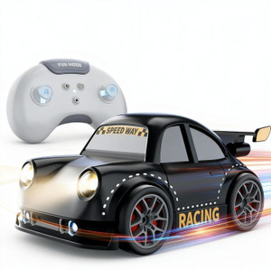 dishtrend mini rc drift car for kids remote control racing 360 drift  stunt led