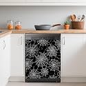 Dishwasher Magnets Decorative Cover,Spider Web Refrigerator Magnet Cover,Washable Halloween Dishwasher Front Panel Cover Home Kitchen Decoration 23x26 Inch