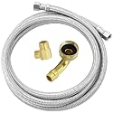 Dishwasher Supply Line Kit, 6 FT Stainless Steel Braided Hose