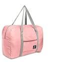 Diskary Travel Foldable Nylon Duffle Tote Bag Portable Waterproof Handbag Folding Sport Weekend Shopping Luggage Bag Gym Sports Bag for Women Girl Multicolor