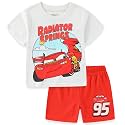 Disney Cars Lightning McQueen Boys 2 Piece Short Sleeve T-Shirt and Shorts Set for Toddlers