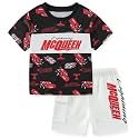 Disney Cars Lightning McQueen Boys 2 Piece Short Sleeve T-Shirt and Shorts Set for Toddler and Big Kids