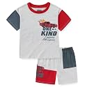 Disney Cars Lightning McQueen Boys 2 Piece Short Sleeve T-Shirt and Shorts Set for Toddler and Big Kids