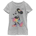 Disney Characters Tie Dye Minnie Girl's Heather Crew Tee