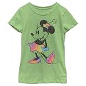 Disney Characters Tie Dye Minnie Girl's Heather Crew Tee