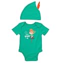 Disney Cosplay Baby Bodysuit and Hat Set Newborn to Infant Sizes (Newborn - 24 Months)