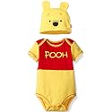 Disney Cosplay Baby Bodysuit and Hat Set Newborn to Infant Sizes (Newborn - 24 Months)