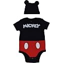 Disney Cosplay Baby Bodysuit and Hat Set Newborn to Infant Sizes (Newborn - 24 Months)